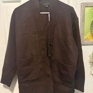 Brown Button-Up Cardigan